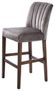 Capp Bar Stool Dove Gray Velvet Hardwood Frame
