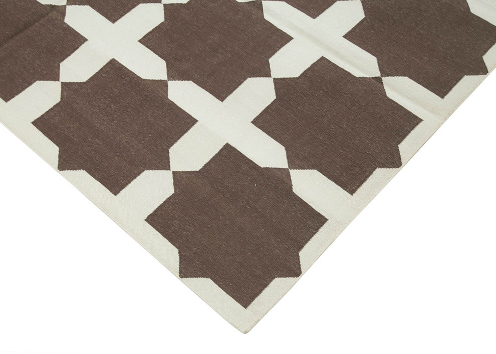 Rug N Carpet - Handmade Wool 6' 1'' x 9' 0'' Flatweave Dhurrie Kilim Rug