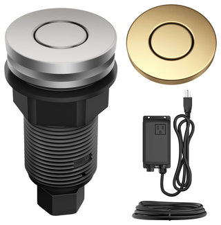KRAUS Garbage Disposal Air Switch Kit 2 Flat Push Buttons SFS & BB, Kwda-200bb