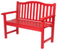 Shine Company Belfort II Garden Bench With HYDRO-TEX, Chile Red