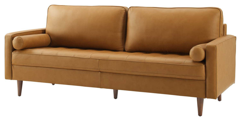 Sofa, Leather, Tan, Modern, Living Lounge Room Hotel Lobby Hospitality