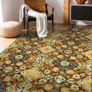 Jackson Traditional Brown Hand-Hooked Area Rug 9' x 13'