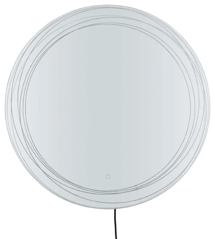 Mojave 36" Round Backlit LED Wall Mirror - Chrome