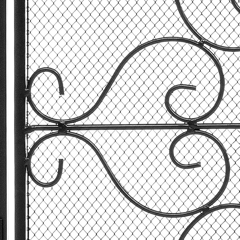 2-Panel Iron Fireplace Screen