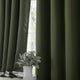 Flame Retardant Thermal Insulated Blackout Curtain, Moss, 52"x96"