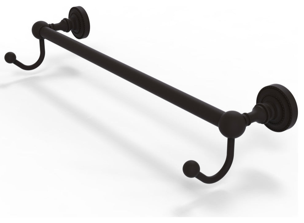 Dottingham 24" Towel Bar with Integrated Hooks, Oil Rubbed Bronze
