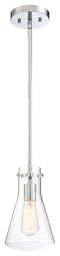 Savoy House Meridian 1 Light Pendant M70063CH, Chrome