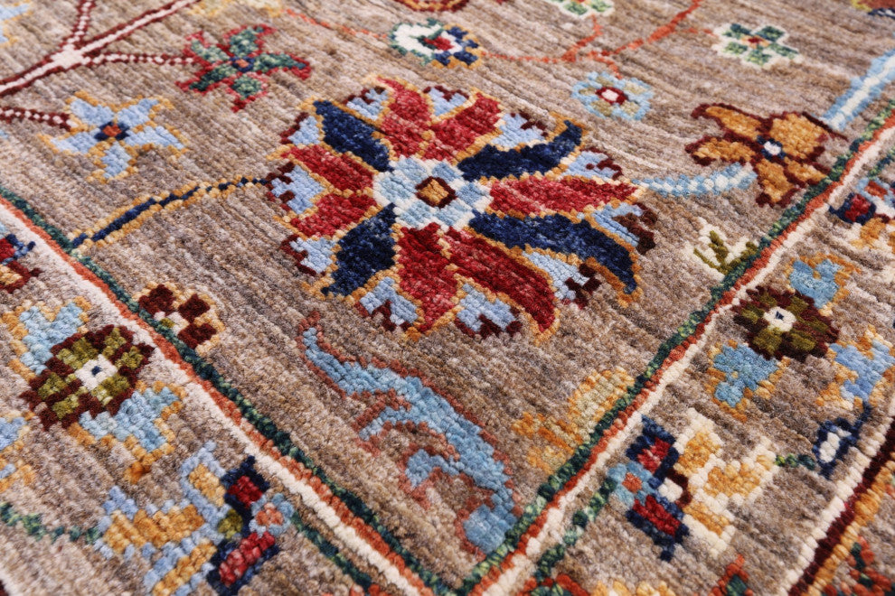Persian Tabriz Handmade Wool Rug 4' 1" X 5' 11" Q11256