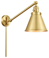 Appalachian Swing Arm With Switch, Satin Gold, Satin Gold