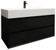 MAX 42" Floating Bath Vanity With Acrylic Sink, Gloss Black