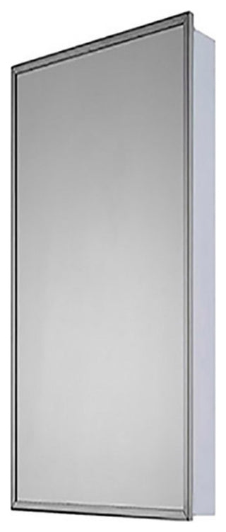 Euroline Medicine Cabinet, 18"x42", Annealed Stainless Frame, Surface Mounted