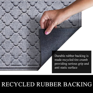 A1HC Superior Absorbant Polypropylene Doormat, Light Gray Ogee, 24"x36"