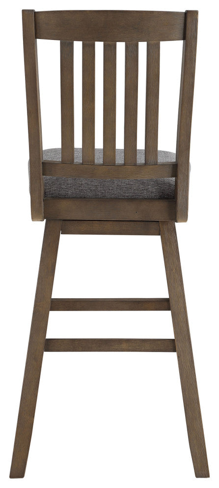 Madison Mission Walnut High Back Wood Bar Stool, 42.5 in.