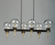 Maxim Bauhaus Six Light Linear Chandelier 30519CLBZSBR
