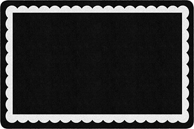 Flagship Carpets CA2011-28SG Black White/Stylisch Brights B/W Scallop Border