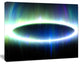 Large Blue Oval Fractal Light, Oversized Abstract Canvas Art Print, 60x40
