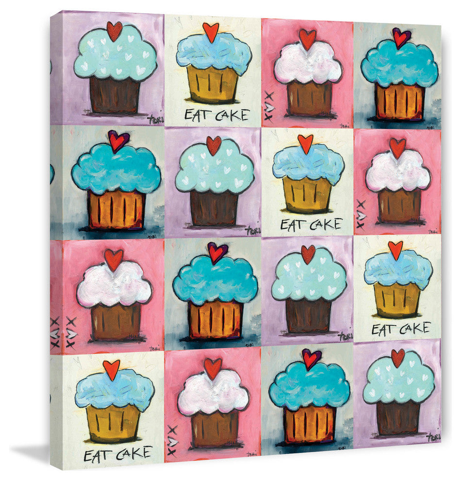 "Cupcake Collage" Painting Print on Canvas by Tori Campisi