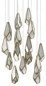 Glace Round  15-Light Multi-Drop Pendant