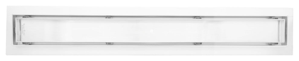 SereneDrains Offset Side Linear Shower Drain Brushed Stainless Steel Tile Insert, 30inch