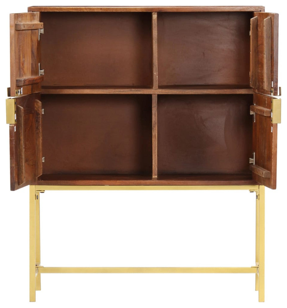 vidaXL Highboard Freestanding Storage Cabinet Accent Cabinet Solid Acacia Wood