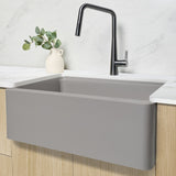 30" Undermount Workstation Single Bowl Gray Granite Kitchen