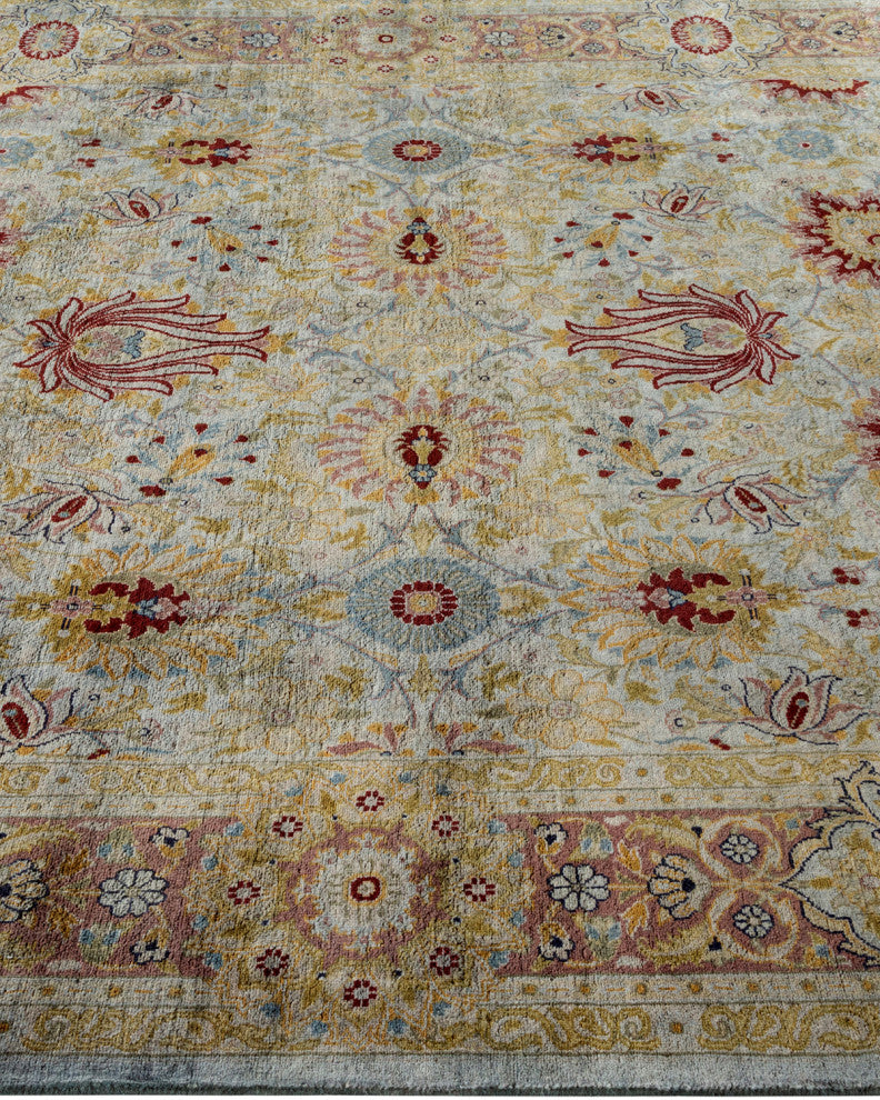 Fine Vibrance, One-of-a-Kind Hand-Knotted Area Rug Gray, 5' 3" x 10' 7"