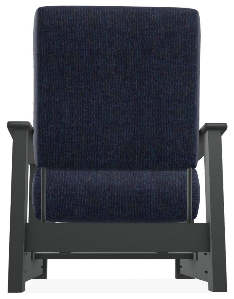 Leeward Deep Seat Outdoor Armchair with Hidden Motion, Indigo/Graphite