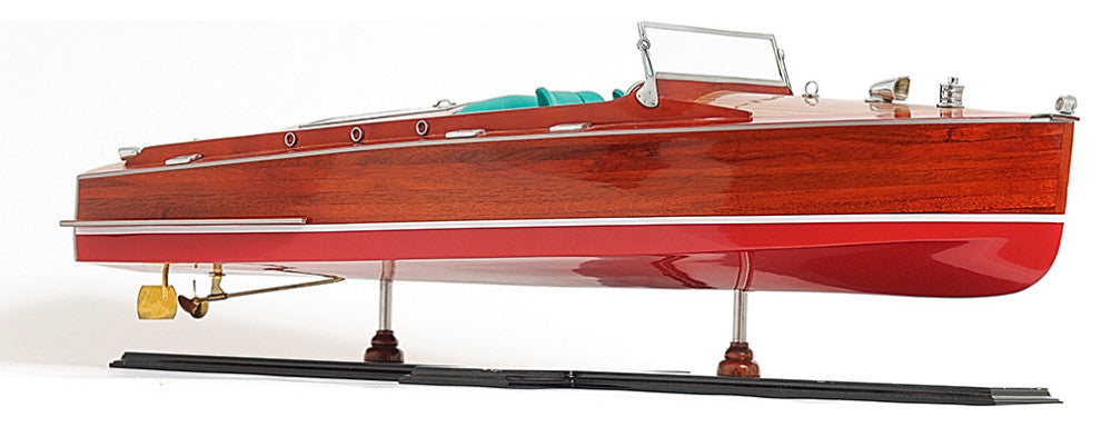 Chris Craft Runabout Painted Wooden Handcrafted boat model