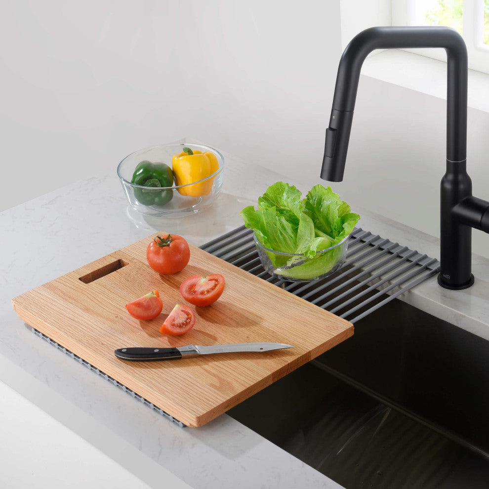 KIBI Multipurpose Stainless Steel Roll Up Drain Tray, 17"