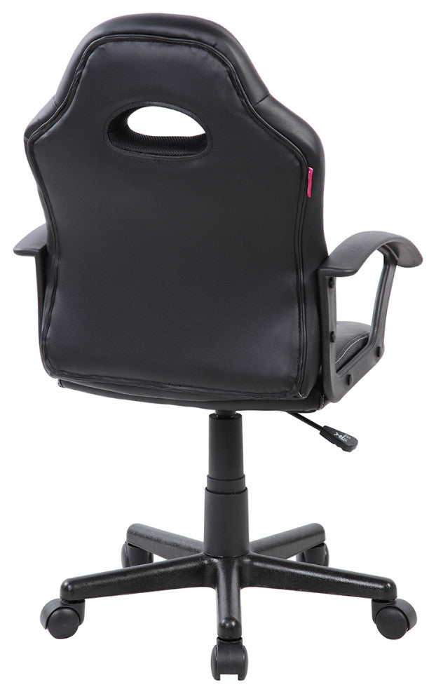 Techni Mobili Kid's Gaming and Student Racer Chair With Wheels, Red