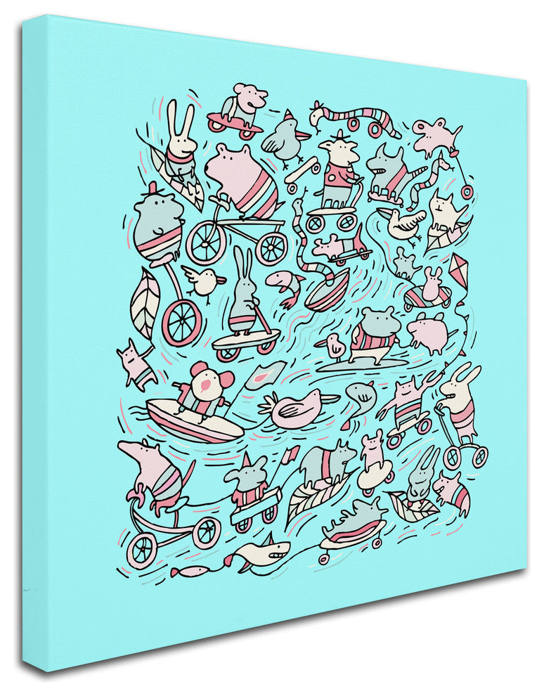 'Lovely Little Animals' Canvas Art by Carla Martell