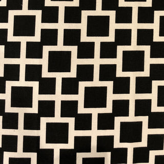 Petunia Black and White Luxury Throw Pillow, 26"x26"