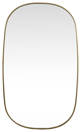 Home Living Metal Frame Oval Mirror 36x60 Inch, Brass