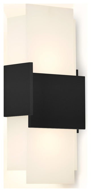 Acuo Outdoor LED Sconce, Textured Black, Cool White