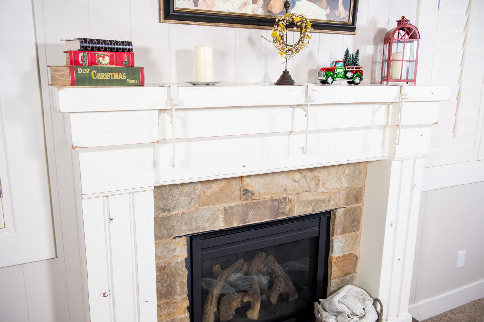 Garland and Christmas Stocking Holder for Mantle, 3-Pack, White