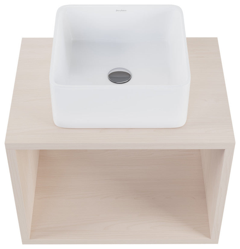 Concorde 24'' Wall-Hung Vanity, White Oak
