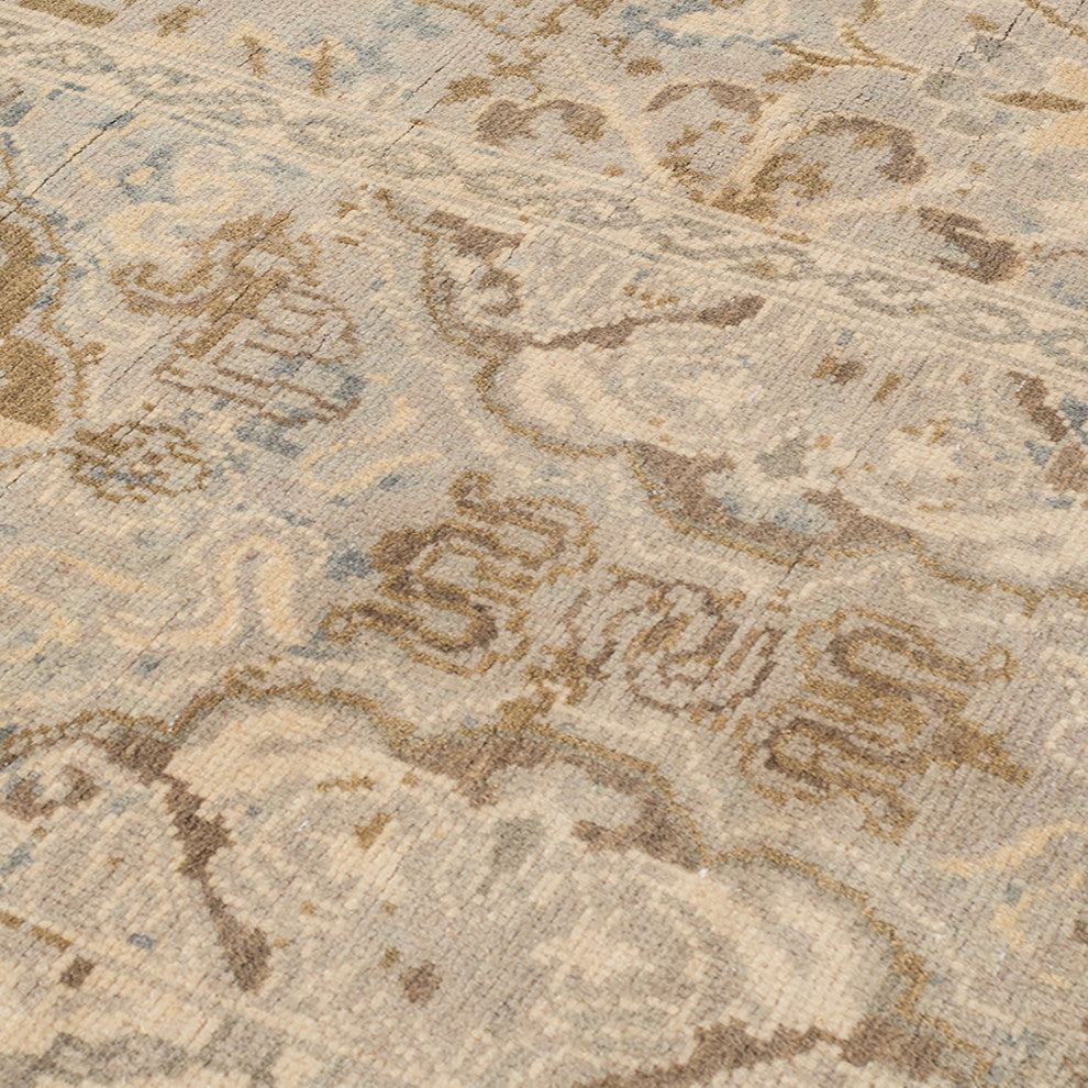 Vintage Oletha Area Rug, Blue, 9' x 12', Bordered