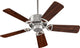 Estate Traditional Ceiling Fan, Satin Nickel