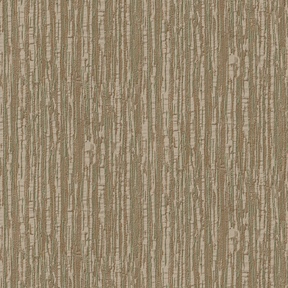 Textured Wallpaper, Grasscloth Stripes, Bronze Green Metallic, Sample