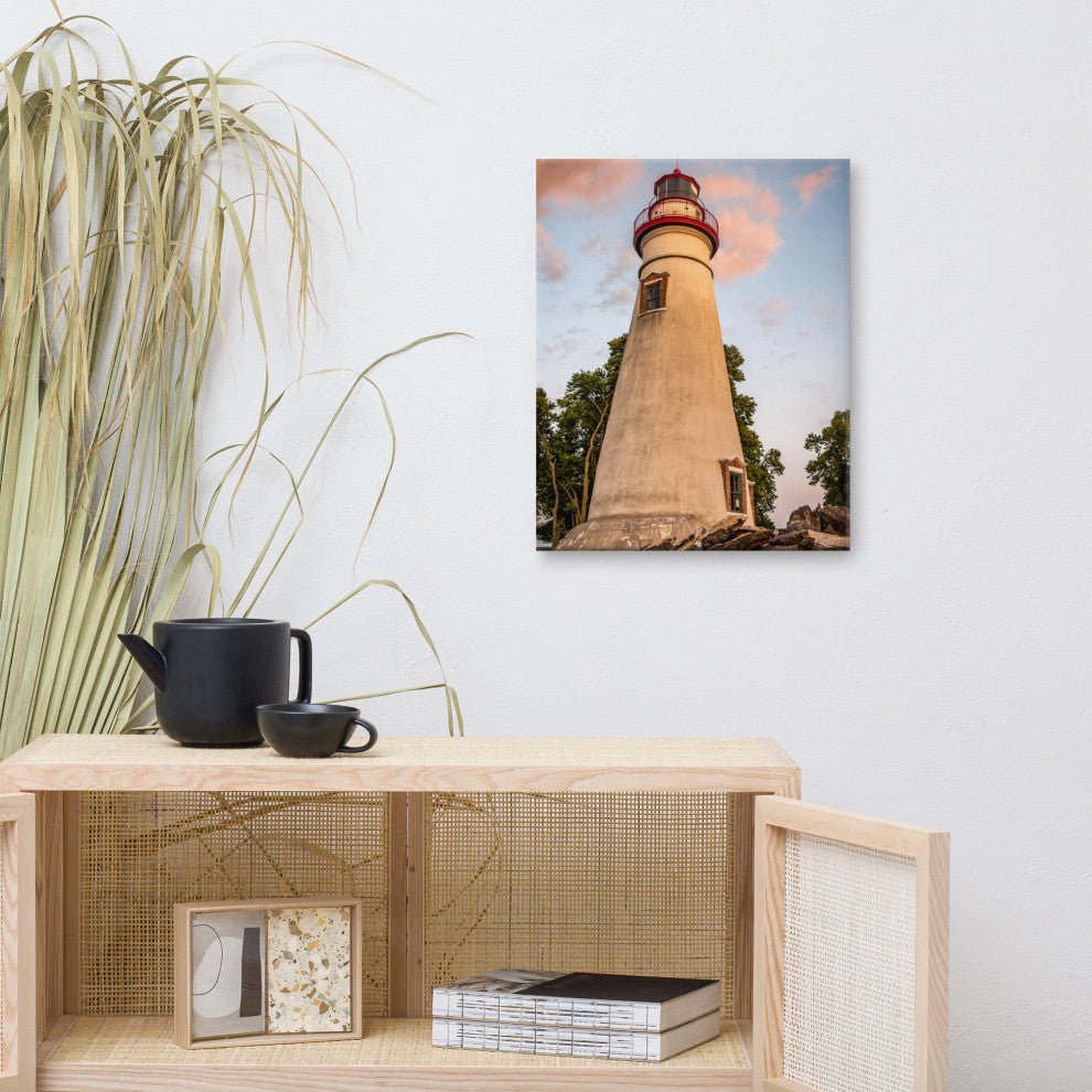 Marblehead Lighthouse at Sunset From the Shore Canvas Prints, 16" X 20"