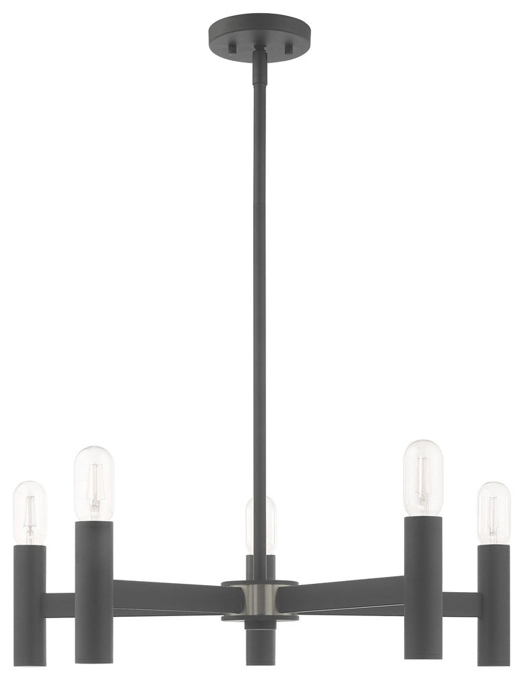 Livex Lighting Scandinavian Gray 5-Light Chandelier