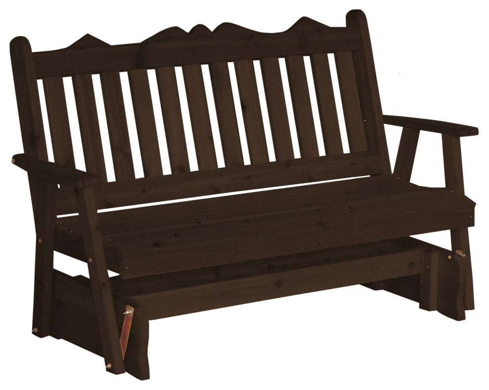 Pine Royal English Glider, Walnut Stain, 5 Foot