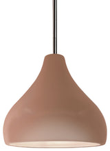 Radiance Small Droplet Pendant, Adobe Frame, Brushed Nickel, Rigid Stem Kit
