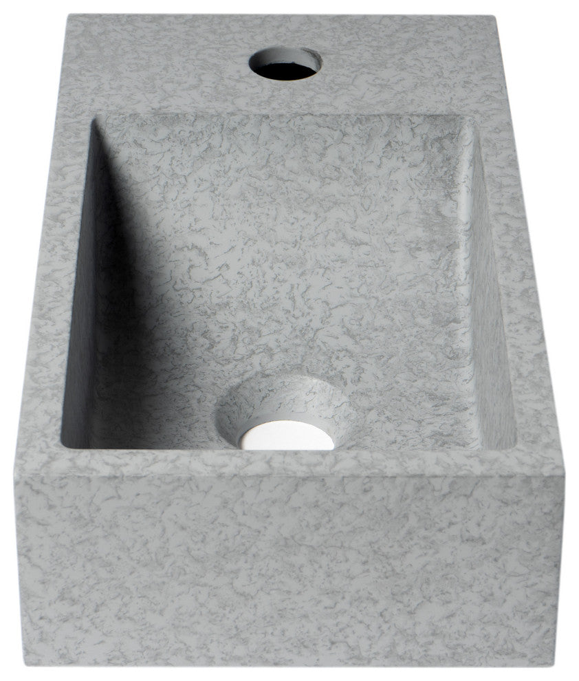 ALFI brand ABCO108 16" Small Rectangular Wall Mounted Bathroom Sink