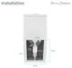 St. Tropez Elongated Toilet Dual Vortex Flush Glossy White, Rose Gold Hardware