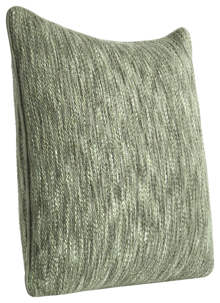 Sharma Cotton Blend Throw Pillow by Kosas Home, Cedar Green, 22x22