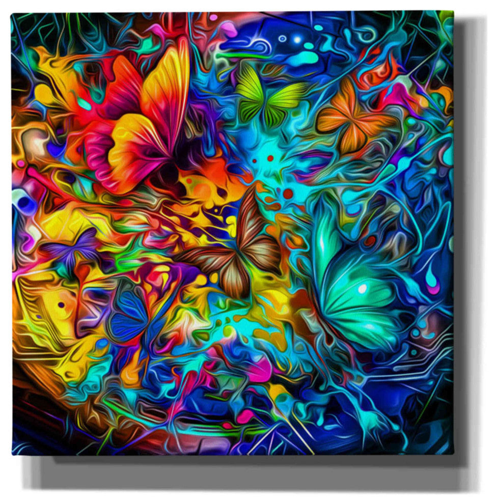 Epic Graffiti "Melting Pot" Giclee Canvas Wall Art, 26"x26"