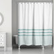 Teal Stripes 71x74 Shower Curtain