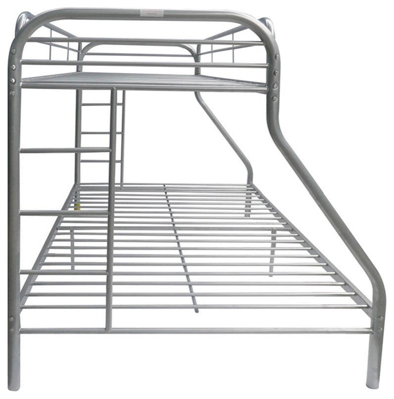 Silver Twin Over Full Size Bunk Bed