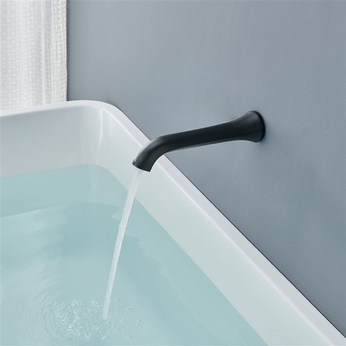 Bathselect Commercial Matte Black Automatic Wall Mount Motion Sensor Faucet